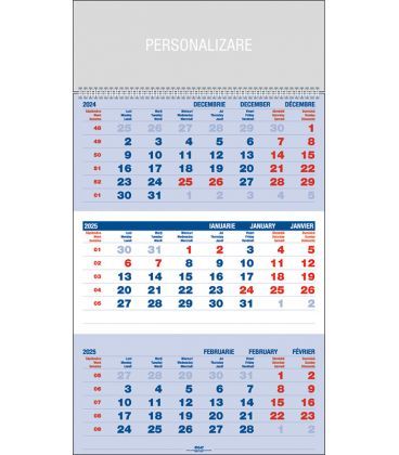 Calendar de perete triptic